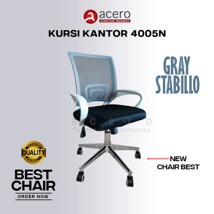 Kursi Kantor Acero Bandung type 4005N Grey Stabillo