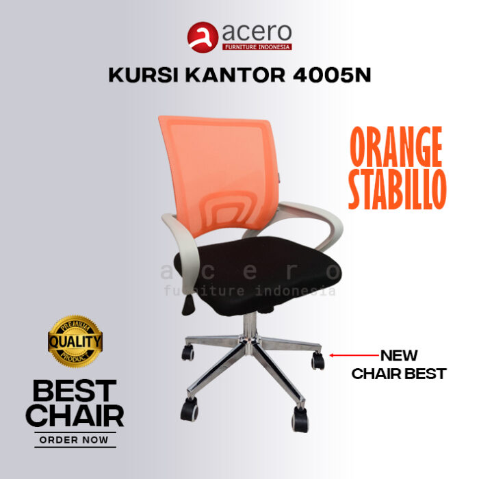 Kursi Kantor Acero Bandung type 4005N Orange Stabillo