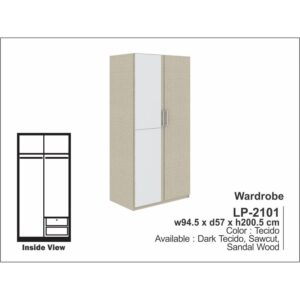 Lemari Pakaian 2 Pintu Cermin Expo Bandung type LP-2101