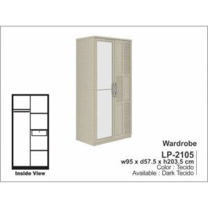 Lemari Pakaian 2 Pintu Cermin Expo Bandung type LP-2105
