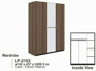 Lemari Pakaian 3 Pintu Cermin Expo Bandung type LP-2103