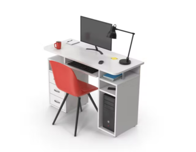 Computer Desk set White Custom Bandung