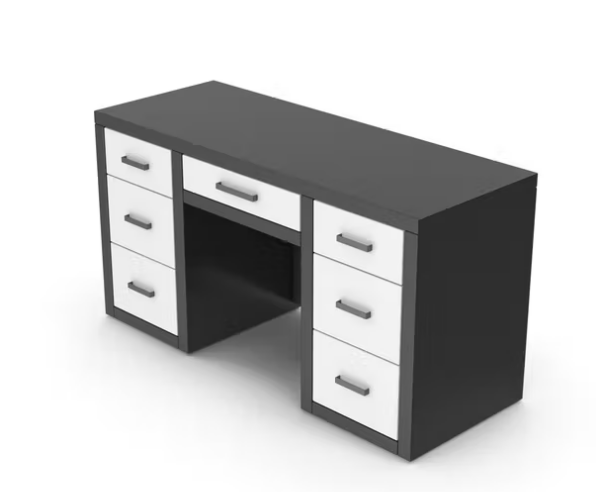 Desk Black White Custom Bandung