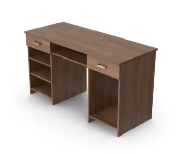 Home Office Desk Dark Wood Custom Bandung