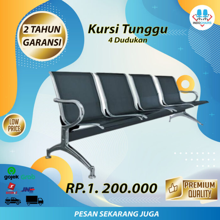 Kursi Tunggu 4 Dudukan dengan Sandaran Bandung