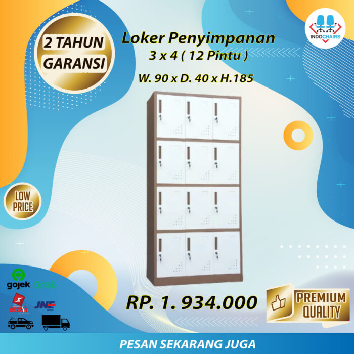 Locker Besi Hanko Bandung 12 Pintu