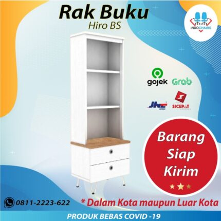Rak Buku Dachi HIROBS Putih Bandung