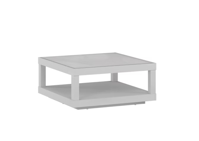 Pro Design Petra Meja Tamu Dengan Kaca - White Glossy