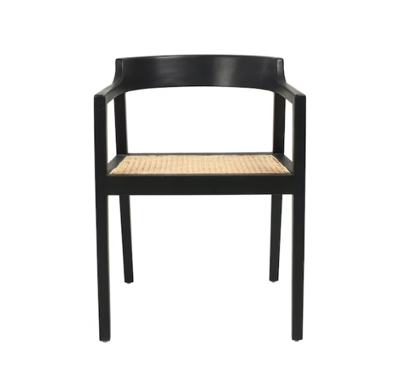 Alegre Almira Dining Chair Octagonal Rattan Black
