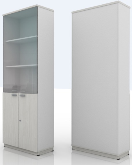 Atria Lemari Pajang Leben Glass / Panel Door Mocha Oak