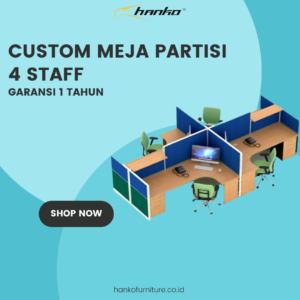 Custom Meja Partisi 4 Staff