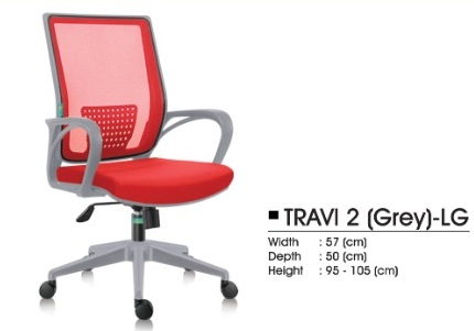 Kursi Kantor Travi 2 Grey LG